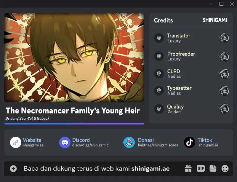 The Necromancer Family’s Young Heir Chapter 18 Bahasa Indonesia