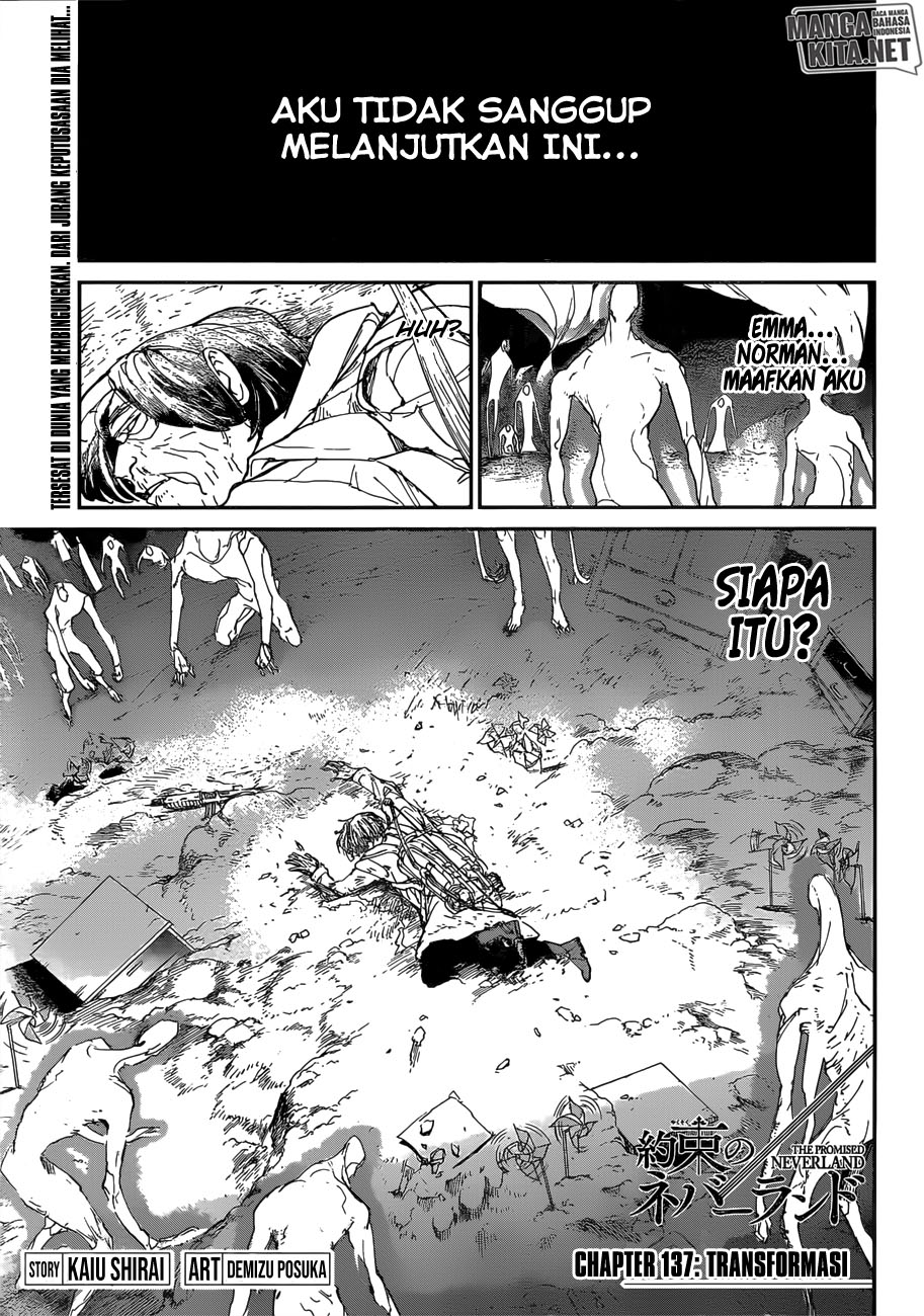 The Promised Neverland Chapter 137 Bahasa Indonesia