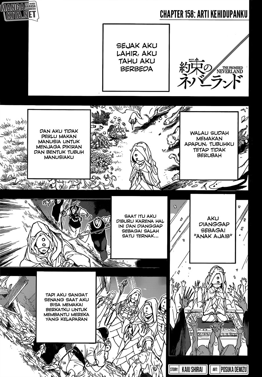 The Promised Neverland Chapter 158 Bahasa Indonesia
