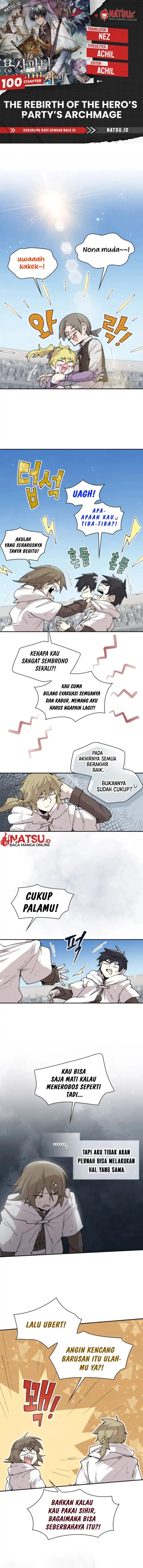 The Rebirth of the Hero’s Party’s Archmage Chapter 100 Bahasa Indonesia