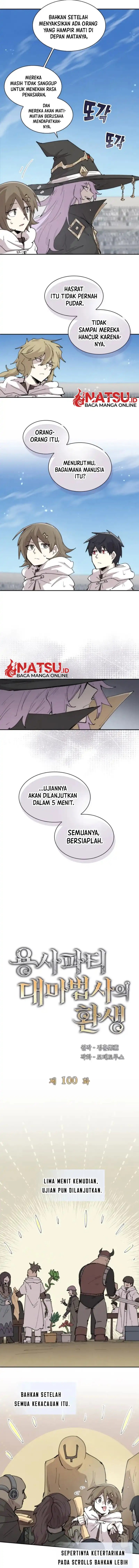 The Rebirth of the Hero’s Party’s Archmage Chapter 100 Bahasa Indonesia