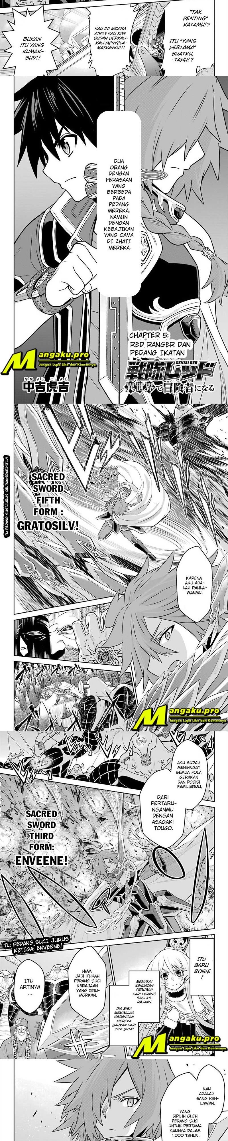 The Red Ranger Becomes an Adventurer in Another World Chapter 05.1 Bahasa Indonesia