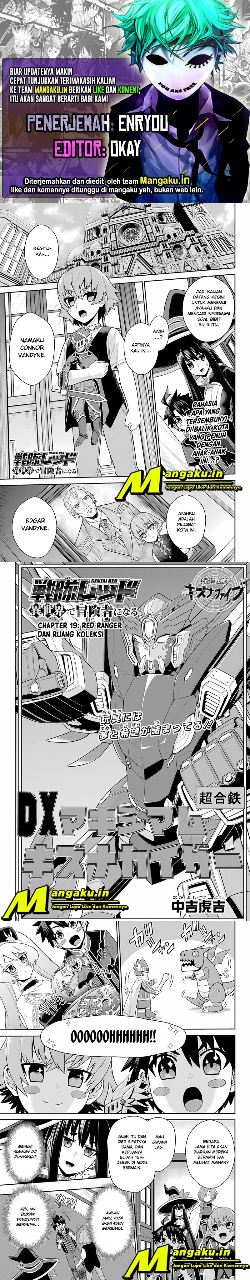 The Red Ranger Becomes an Adventurer in Another World Chapter 19.1 Bahasa Indonesia
