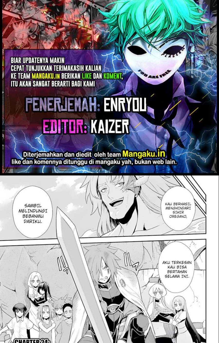 The Red Ranger Becomes an Adventurer in Another World Chapter 24.2 Bahasa Indonesia