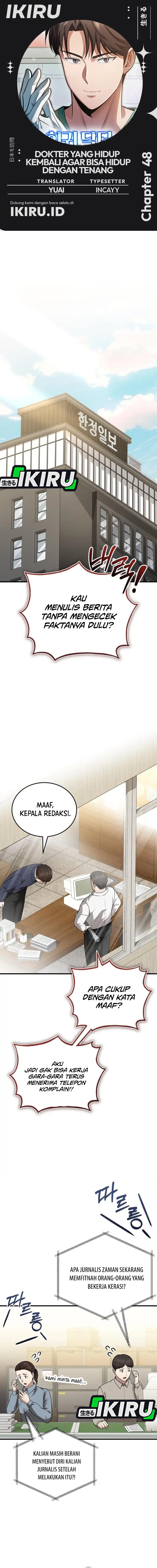 The Regressed Doctor Just Wanted to Live Quietly Chapter 48 Bahasa Indonesia