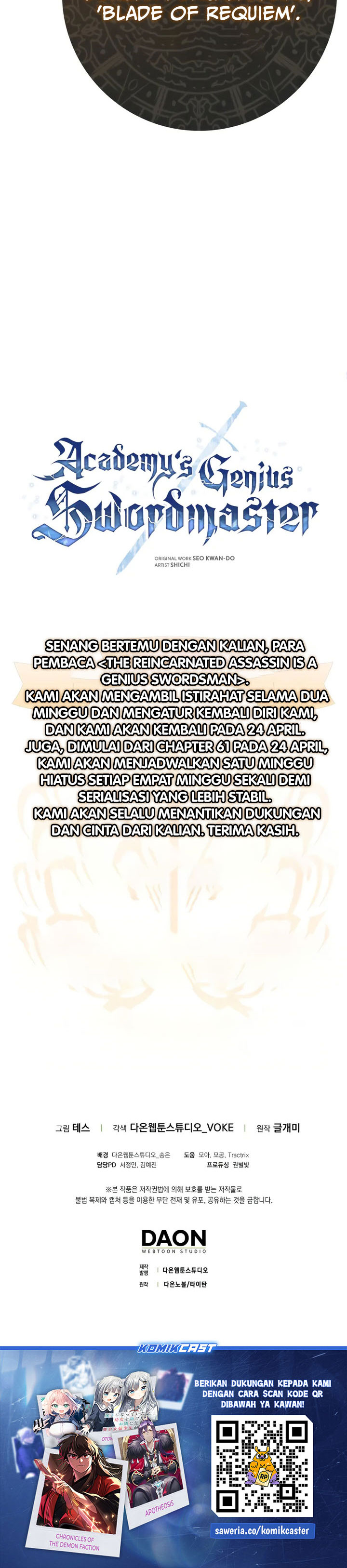 The Reincarnated Assassin is a Genius Swordsman chapter 60