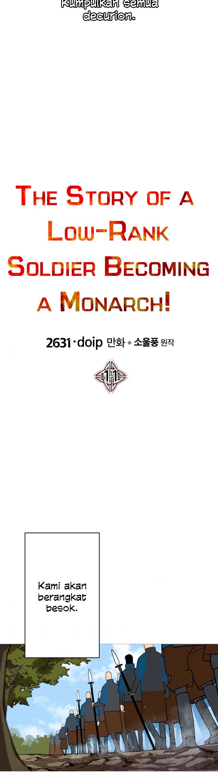 The Story of a Low-Rank Soldier Becoming a Monarch Chapter 11 Bahasa Indonesia