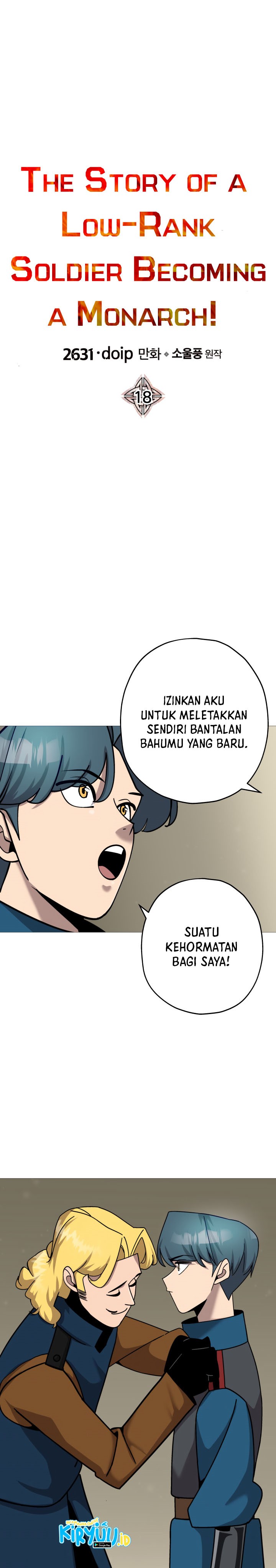 The Story of a Low-Rank Soldier Becoming a Monarch Chapter 18 Bahasa Indonesia