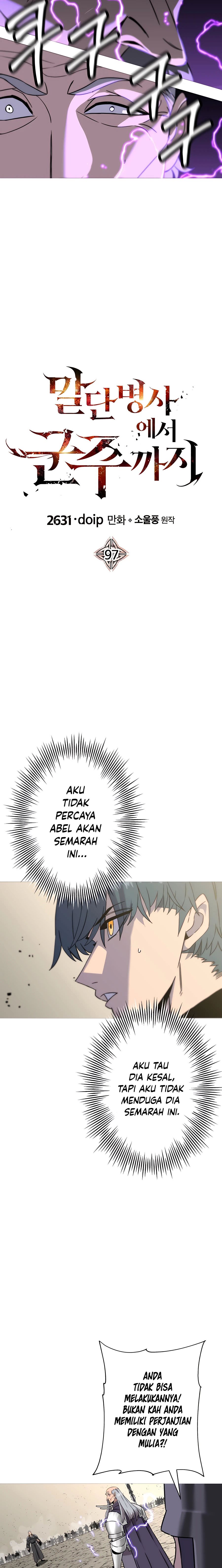 The Story of a Low-Rank Soldier Becoming a Monarch Chapter 97 Bahasa Indonesia