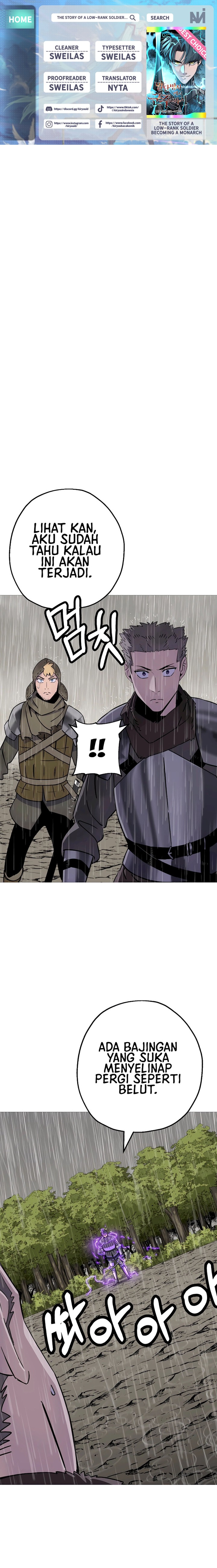 The Story of a Low-Rank Soldier Becoming a Monarch Chapter 143 Bahasa Indonesia