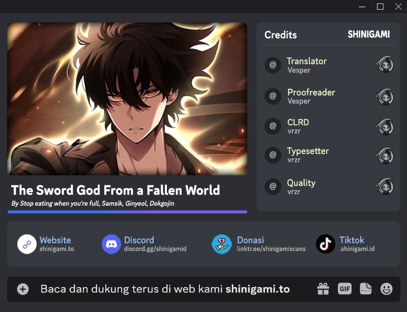 The Sword God From A Fallen World Chapter 35 Bahasa Indonesia