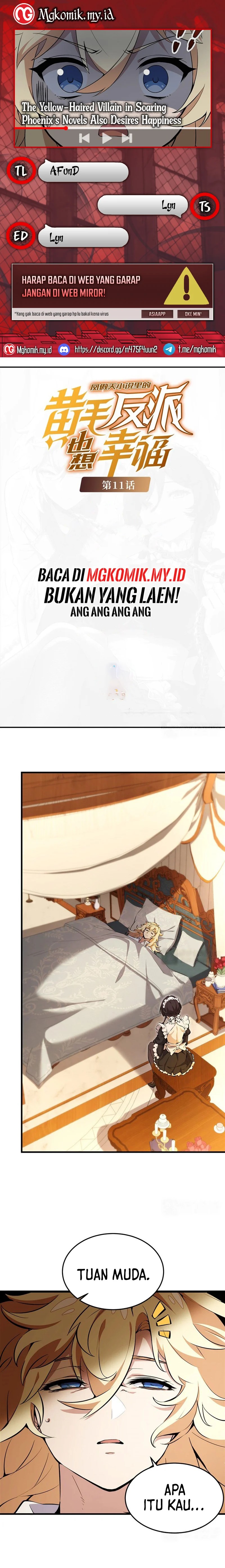 The Yellow-haired Villain in Female Main Character’s Novel wants Happiness Chapter 11 Bahasa Indonesia