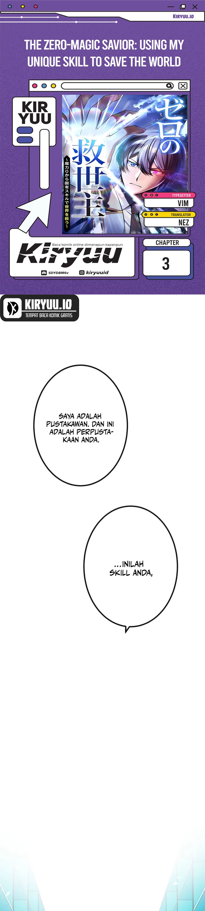 The Zero-Magic Savior: Using My Unique Skill to Save the World chapter 3