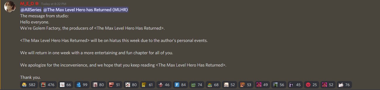 The MAX Leveled Hero Will Return! chapter 57