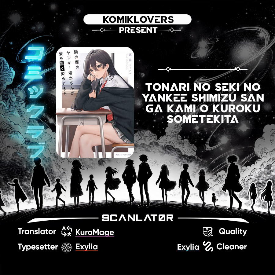 Tonari no Seki no Yankee Shimizu-san ga Kami o Kuroku Sometekita chapter 1