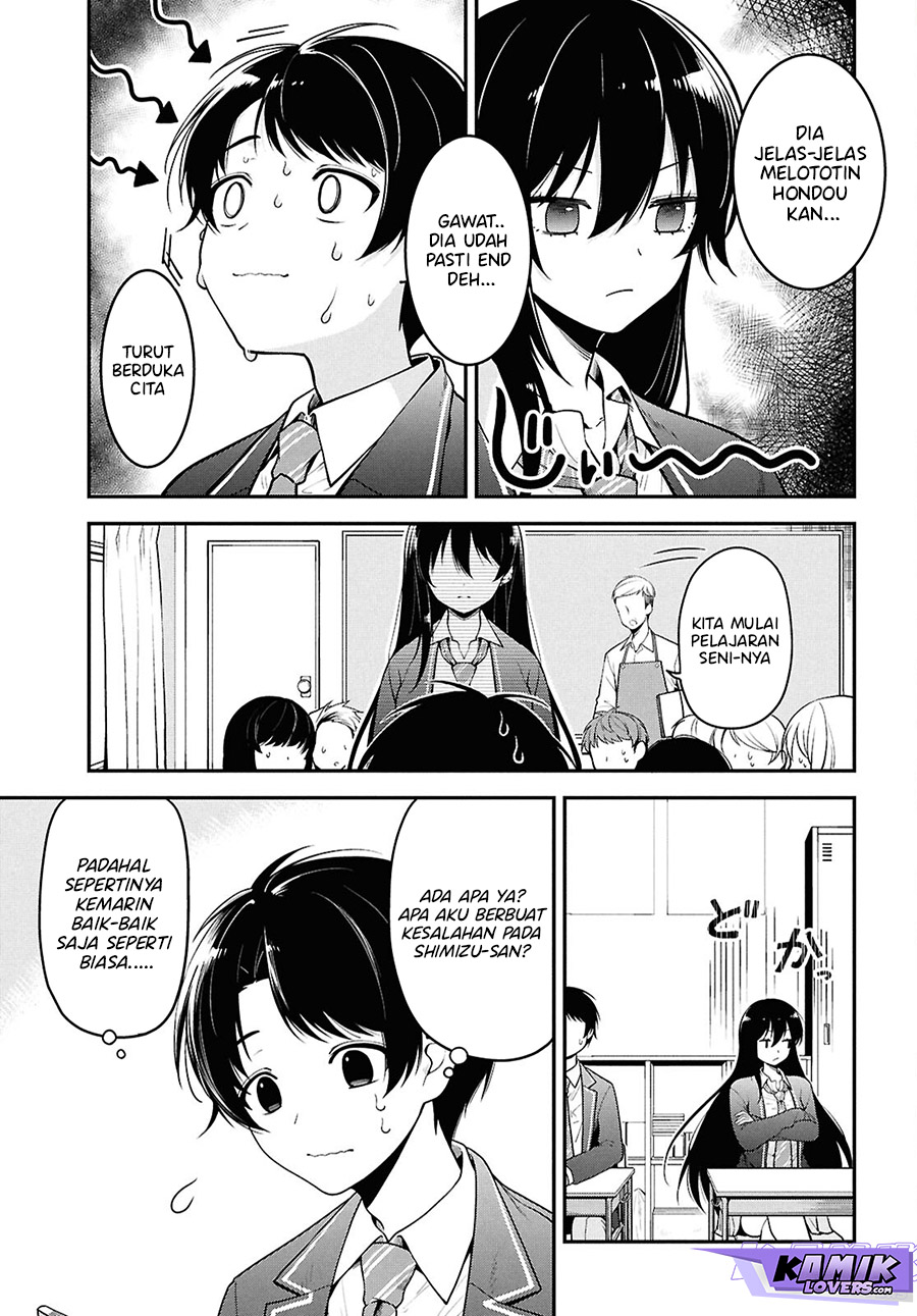 Tonari no Seki no Yankee Shimizu-san ga Kami o Kuroku Sometekita chapter 1