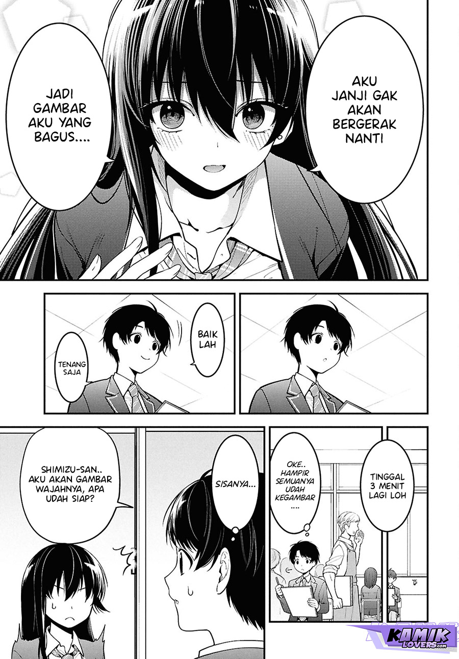 Tonari no Seki no Yankee Shimizu-san ga Kami o Kuroku Sometekita chapter 1