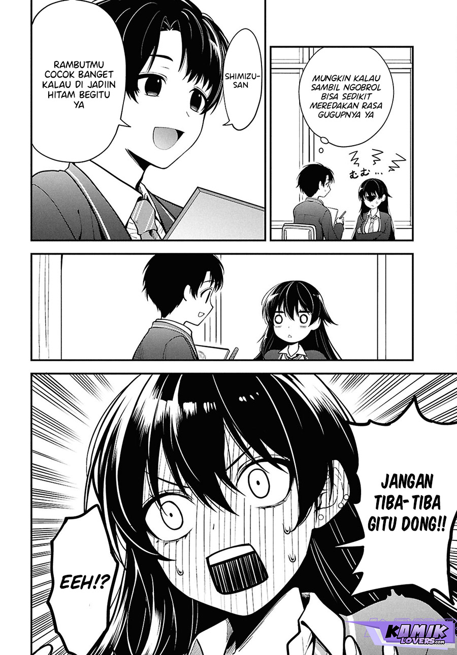 Tonari no Seki no Yankee Shimizu-san ga Kami o Kuroku Sometekita chapter 1