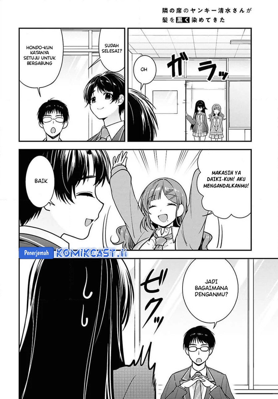 Tonari no Seki no Yankee Shimizu-san ga Kami o Kuroku Sometekita chapter 10