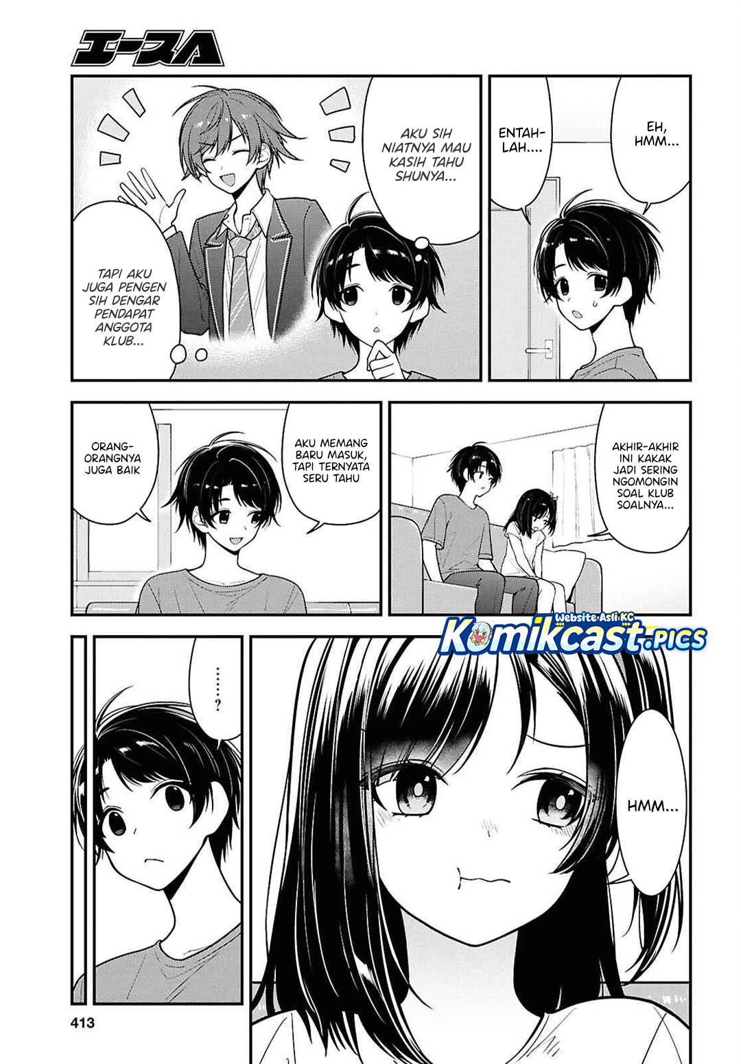 Tonari no Seki no Yankee Shimizu-san ga Kami o Kuroku Sometekita Chapter 12 Bahasa Indonesia