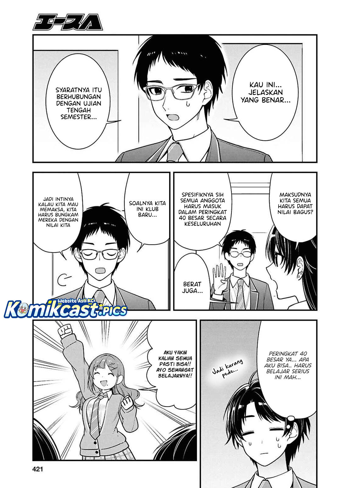 Tonari no Seki no Yankee Shimizu-san ga Kami o Kuroku Sometekita Chapter 12 Bahasa Indonesia