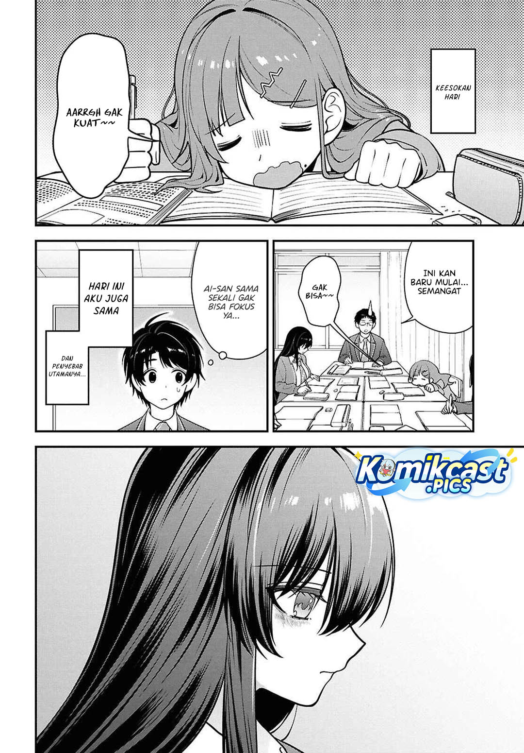 Tonari no Seki no Yankee Shimizu-san ga Kami o Kuroku Sometekita Chapter 12 Bahasa Indonesia