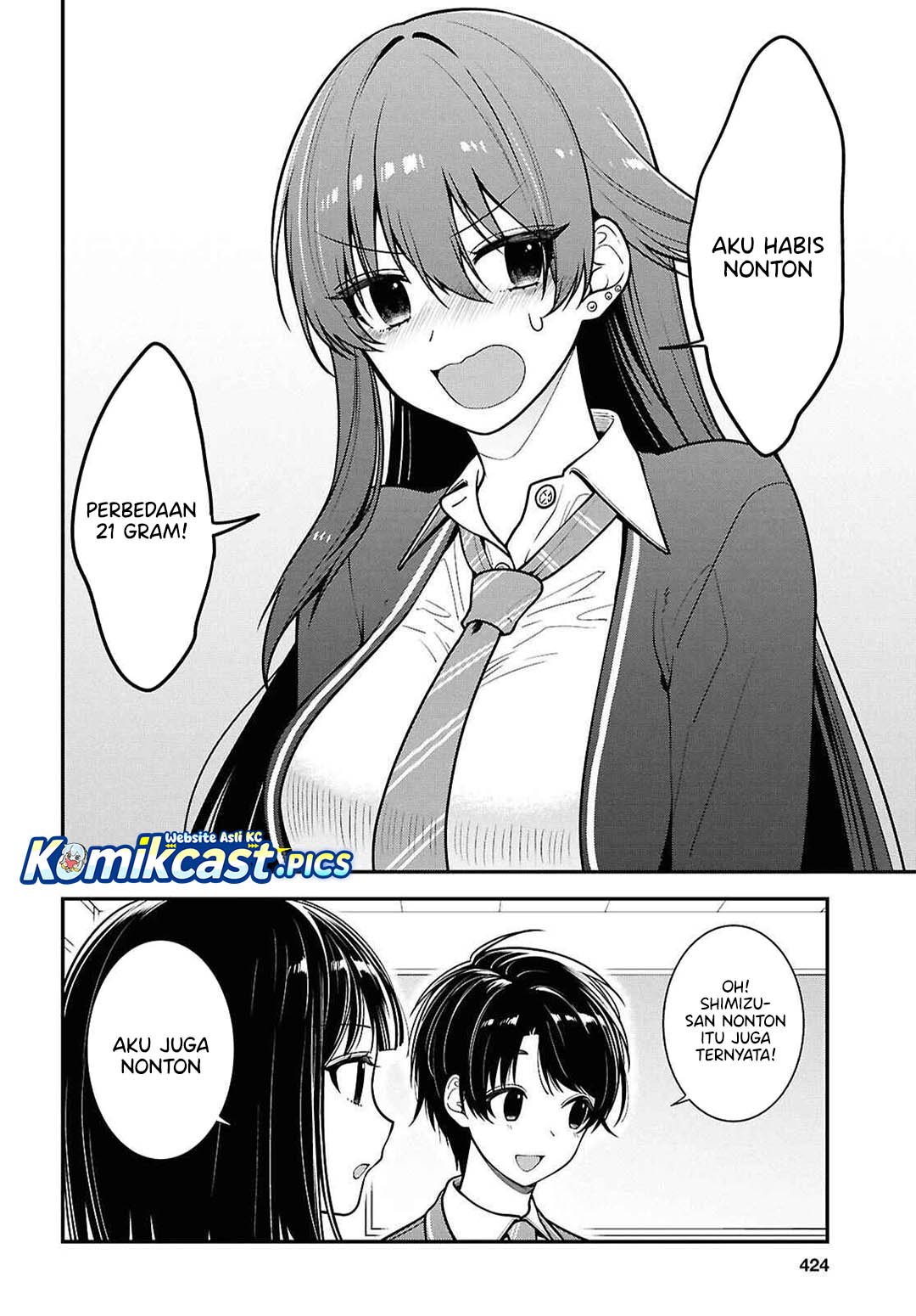 Tonari no Seki no Yankee Shimizu-san ga Kami o Kuroku Sometekita Chapter 12 Bahasa Indonesia