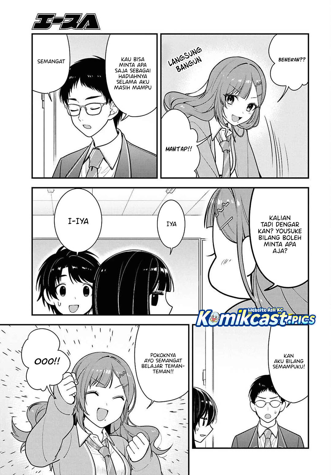 Tonari no Seki no Yankee Shimizu-san ga Kami o Kuroku Sometekita Chapter 12 Bahasa Indonesia
