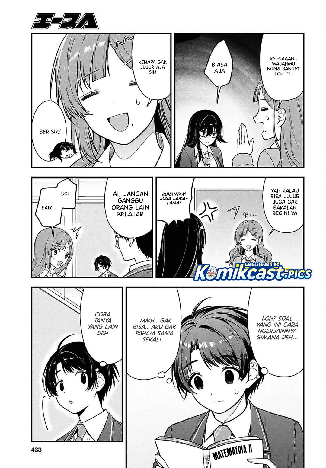 Tonari no Seki no Yankee Shimizu-san ga Kami o Kuroku Sometekita Chapter 12 Bahasa Indonesia