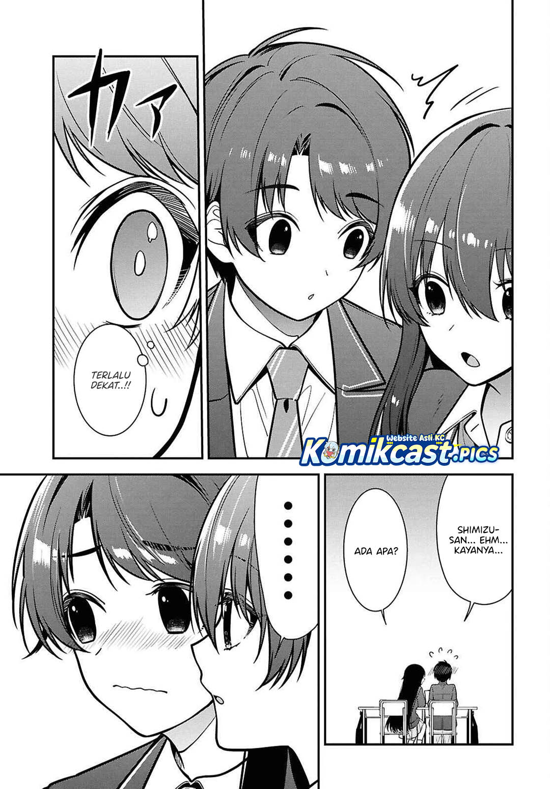 Tonari no Seki no Yankee Shimizu-san ga Kami o Kuroku Sometekita Chapter 12 Bahasa Indonesia