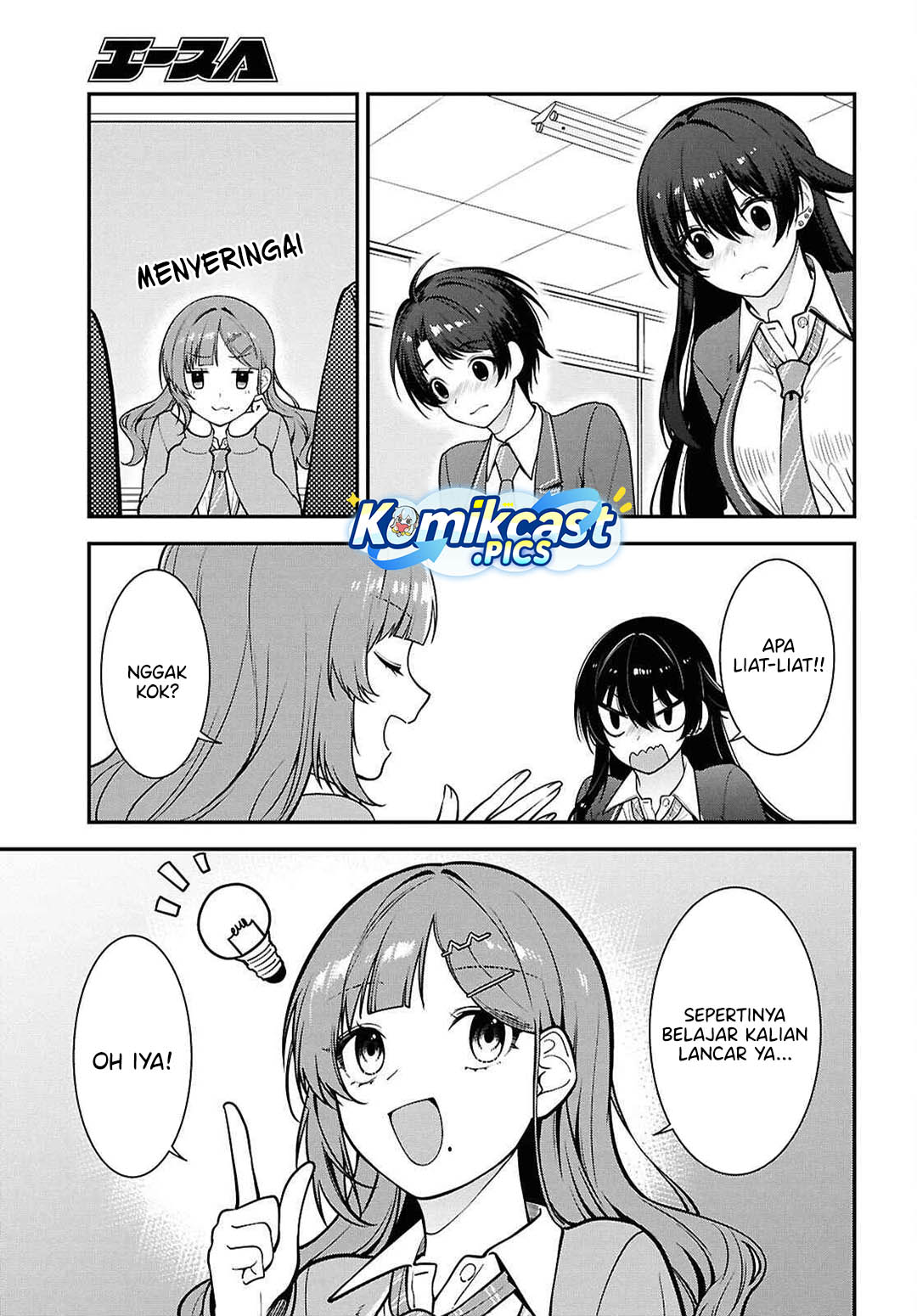 Tonari no Seki no Yankee Shimizu-san ga Kami o Kuroku Sometekita Chapter 12 Bahasa Indonesia