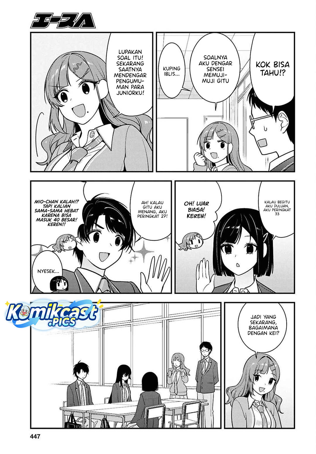 Tonari no Seki no Yankee Shimizu-san ga Kami o Kuroku Sometekita Chapter 12 Bahasa Indonesia