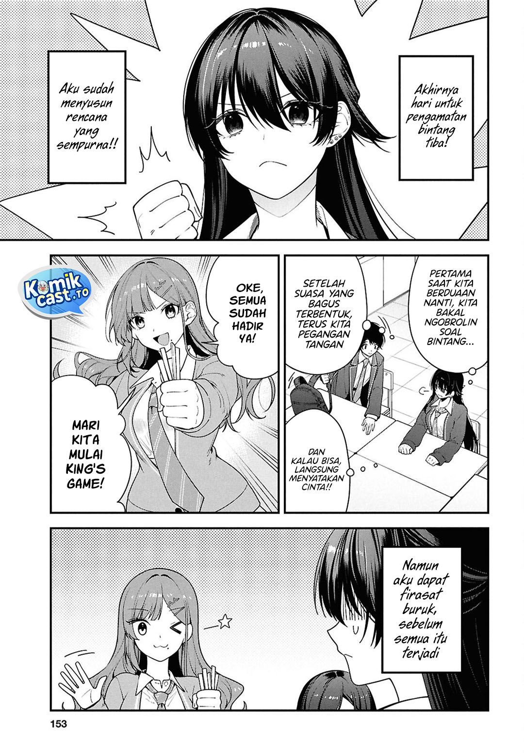 Tonari no Seki no Yankee Shimizu-san ga Kami o Kuroku Sometekita Chapter 14 Bahasa Indonesia