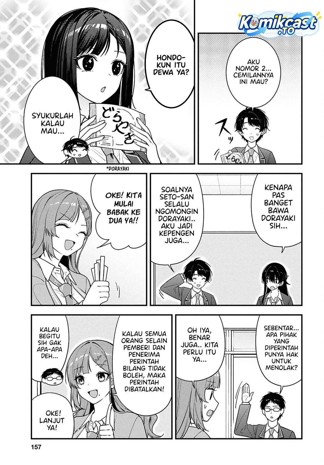 Tonari no Seki no Yankee Shimizu-san ga Kami o Kuroku Sometekita Chapter 14 Bahasa Indonesia