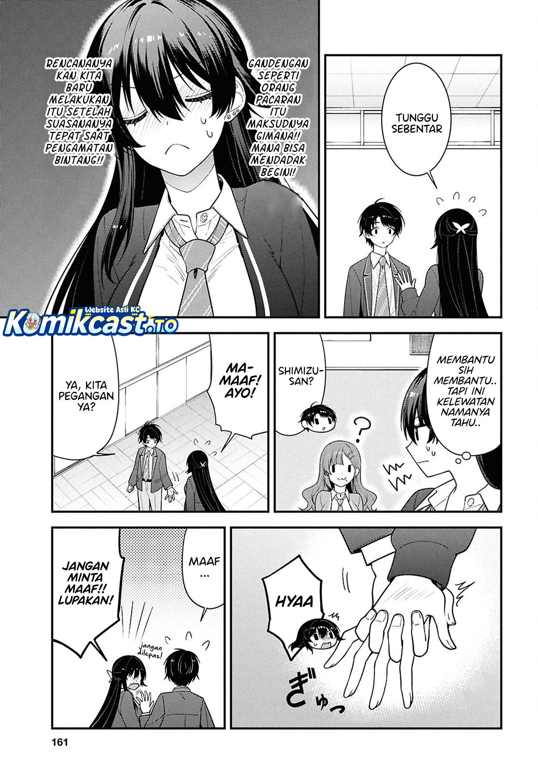 Tonari no Seki no Yankee Shimizu-san ga Kami o Kuroku Sometekita Chapter 14 Bahasa Indonesia