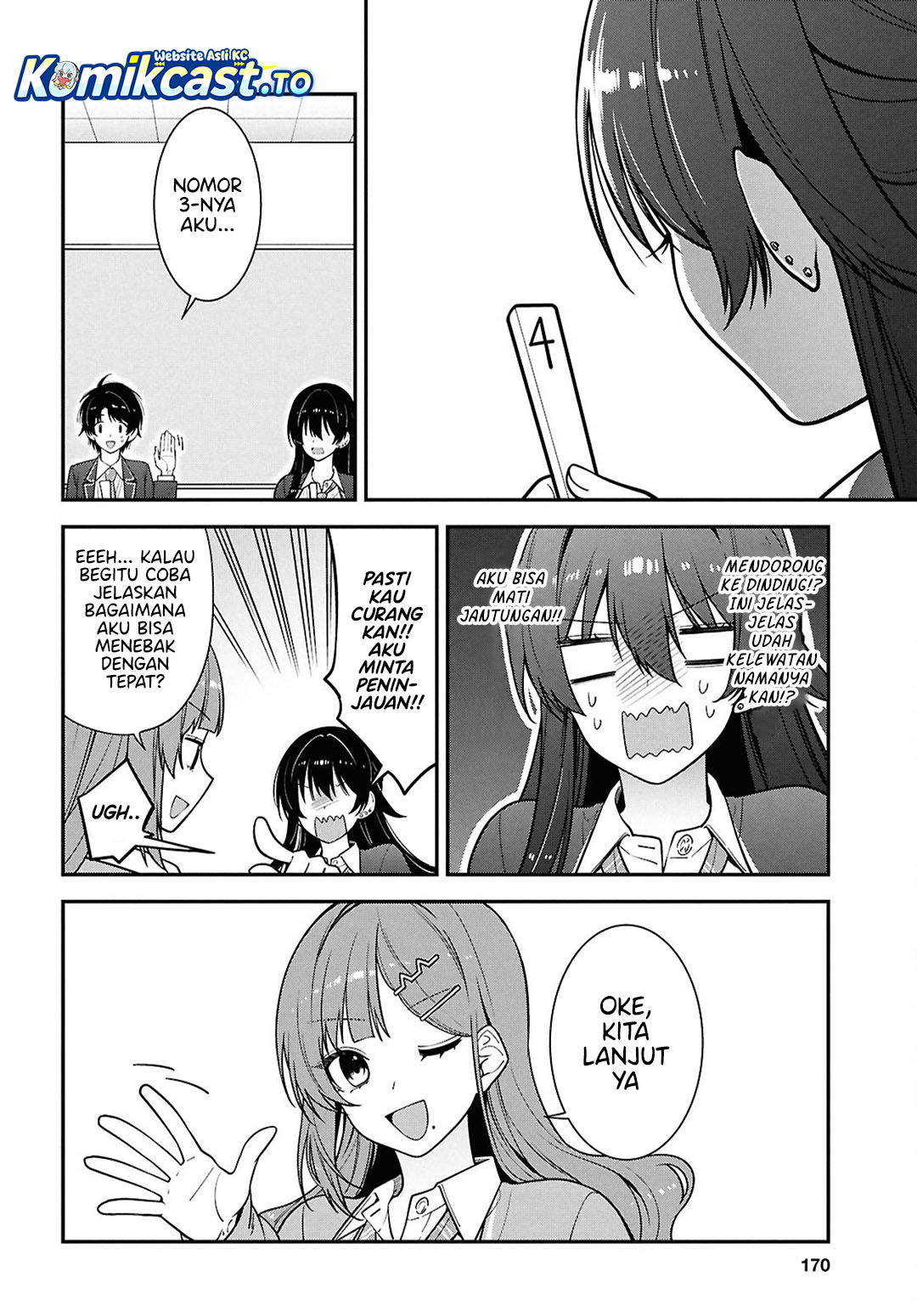 Tonari no Seki no Yankee Shimizu-san ga Kami o Kuroku Sometekita Chapter 14 Bahasa Indonesia