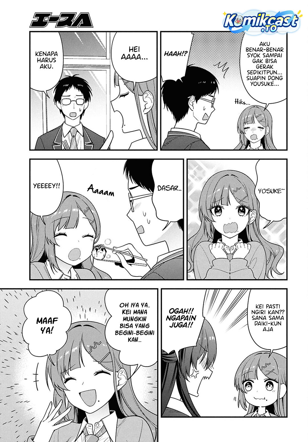 Tonari no Seki no Yankee Shimizu-san ga Kami o Kuroku Sometekita Chapter 14 Bahasa Indonesia