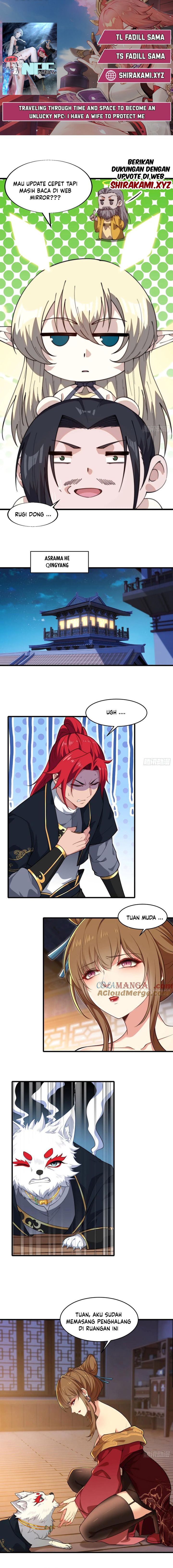 Traveling Through Time and Space to Become an Unlucky NPC: I Have a Wife to Protect Me Chapter 39 Bahasa Indonesia