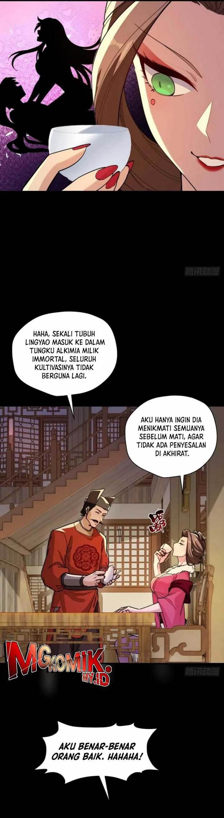 Traveling Through Time and Space to Become an Unlucky NPC: I Have a Wife to Protect Me Chapter 104 Bahasa Indonesia