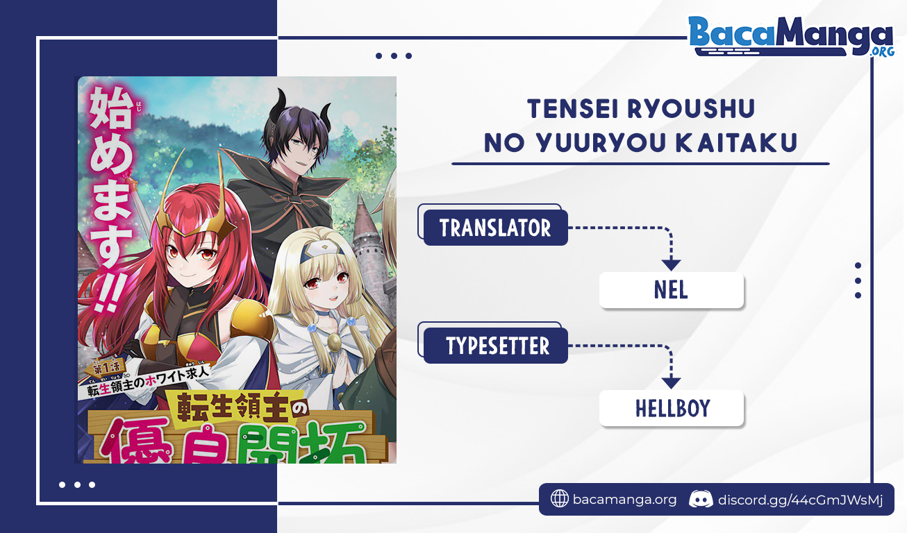 Tensei Ryoushu no Yuuryou Kaitaku: Zensei no Kioku o Ikashite White ni Tsutometara, Yuunou na Jinzai ga Atsumari Sugimashita Chapter 19.2 Bahasa Indonesia