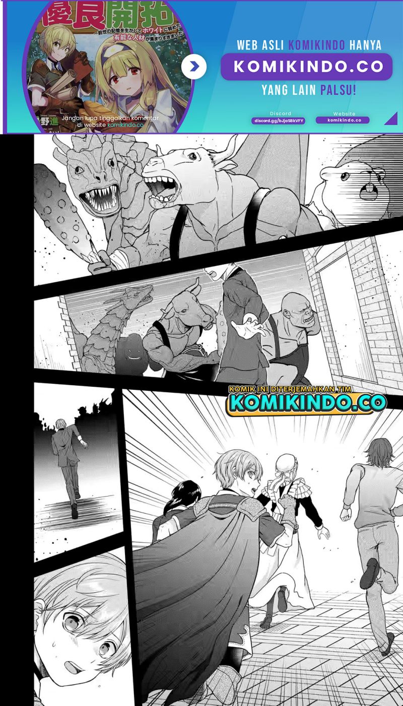 Tensei Ryoushu no Yuuryou Kaitaku: Zensei no Kioku o Ikashite White ni Tsutometara, Yuunou na Jinzai ga Atsumari Sugimashita Chapter 23.2 Bahasa Indonesia