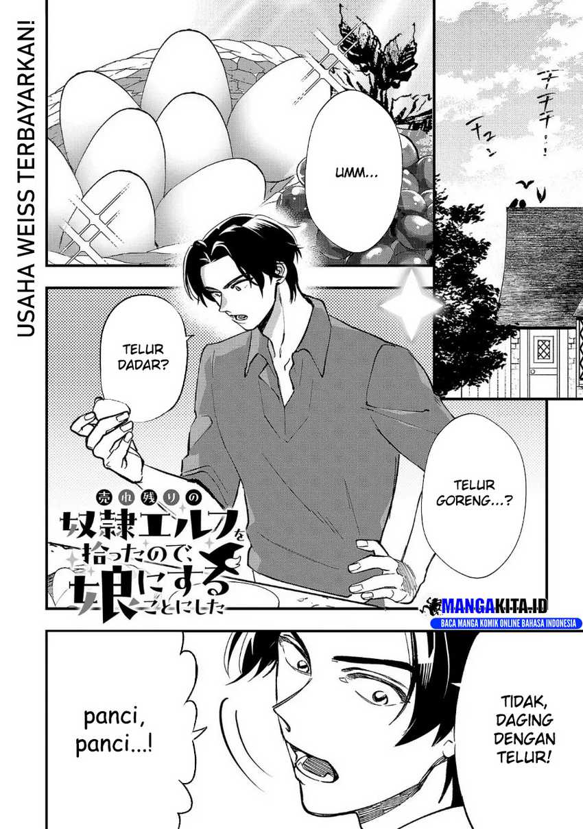 Urenokori no Dorei Elf wo Hirotta no de, Musume ni suru Koto ni shita chapter 4