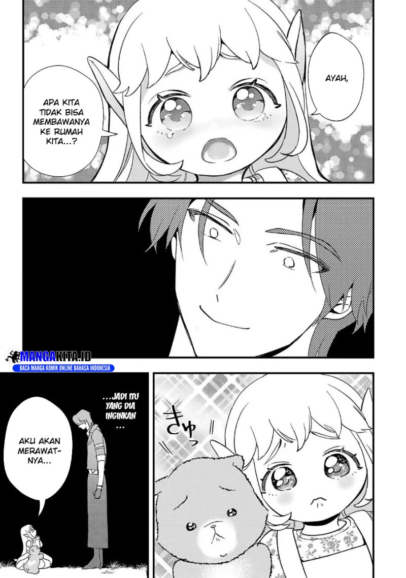 Urenokori no Dorei Elf wo Hirotta no de, Musume ni suru Koto ni shita Chapter 11.1 Bahasa Indonesia
