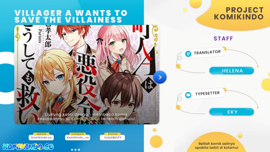 Villager A Wants to Save the Villainess no Matter What! Chapter 13 Bahasa Indonesia