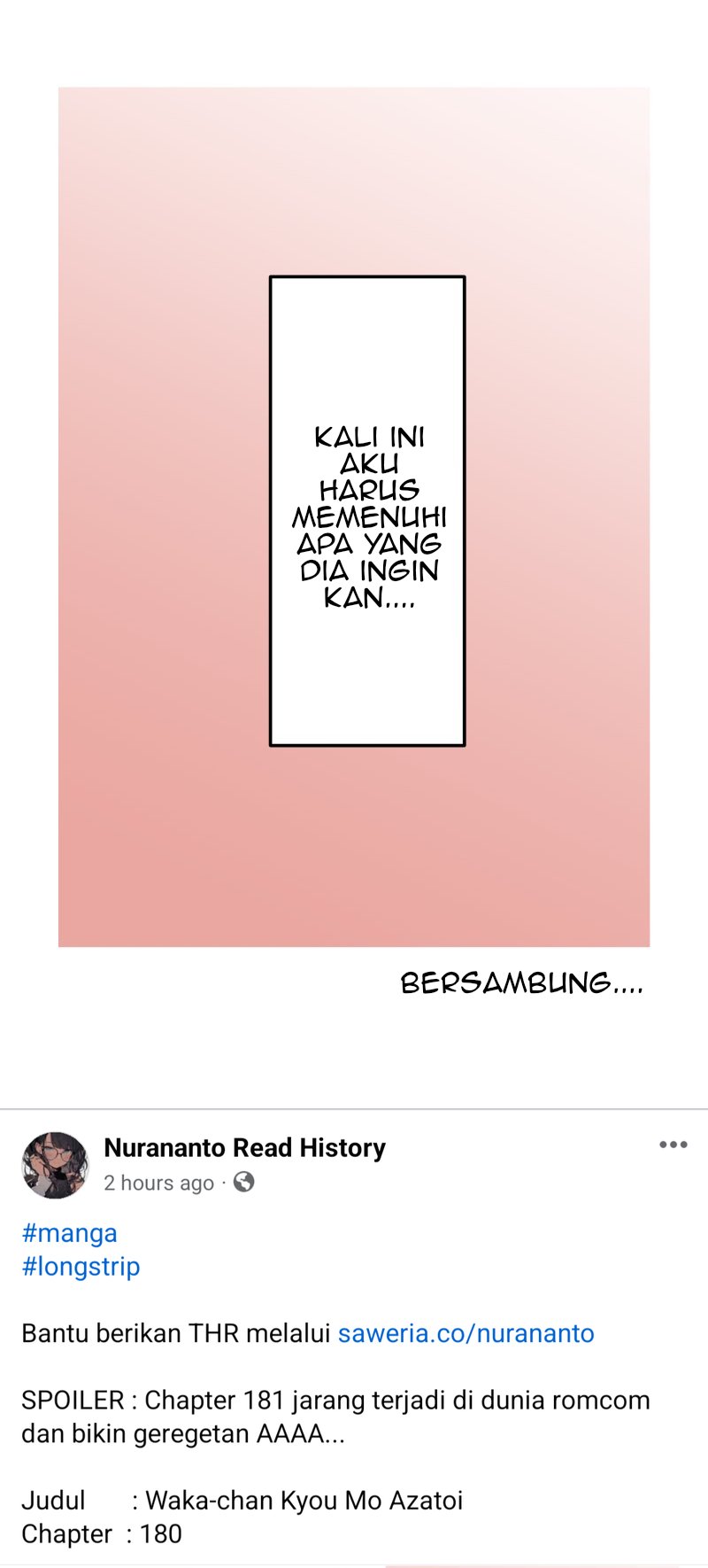 Waka-chan Is Flirty Again Chapter 179 Bahasa Indonesia