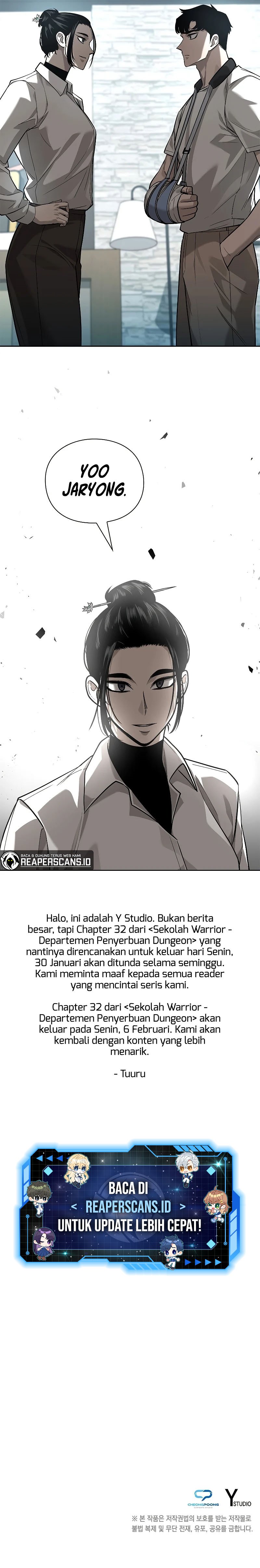 Warrior High School – Dungeon Raid Department Chapter 31 Bahasa Indonesia