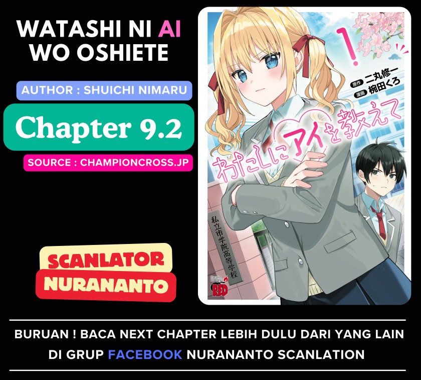 Watashi ni Ai wo Oshiete Chapter 09.2 Bahasa Indonesia