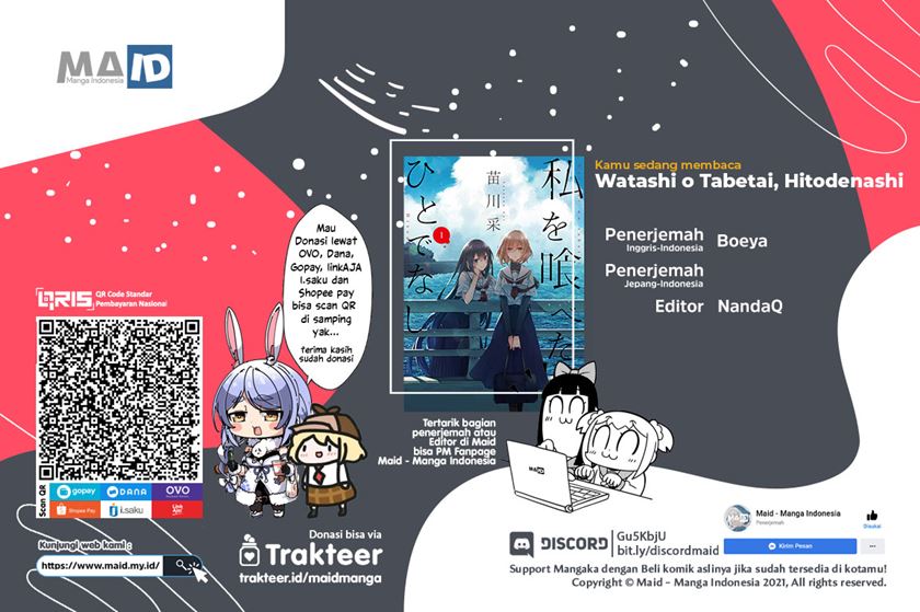 Watashi o Tabetai, Hitodenashi Chapter 06 Bahasa Indonesia