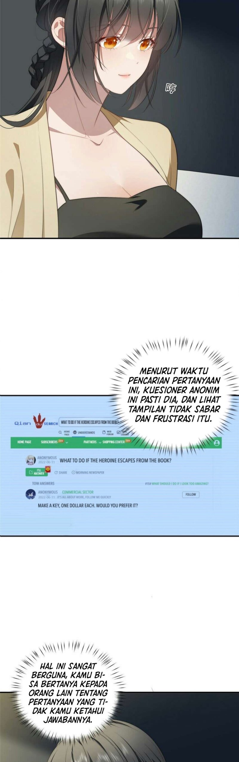 What Do You Do If the Heroine Escapes From Your Novel Chapter 31 Bahasa Indonesia