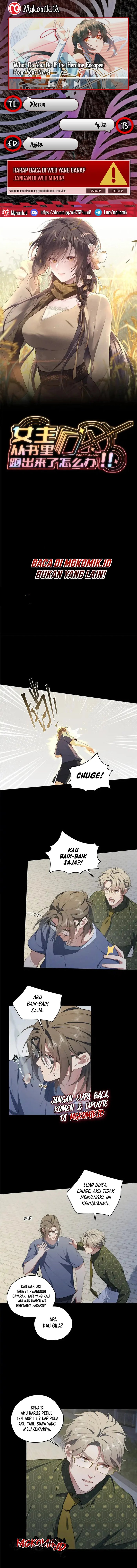 What Do You Do If the Heroine Escapes From Your Novel Chapter 56 Bahasa Indonesia